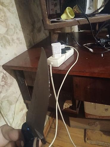 Столовые приборы: Bıçaq – əl işi - Ümumi uzunluq: təxminən 23–25 sm - Bıçaq hissəsi — 5