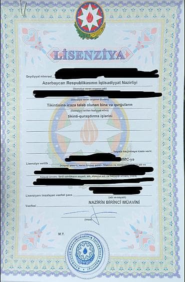 Hazır biznes və Tikinti fəaliyyəti üçün lisenziyalı MMC satılır — 3