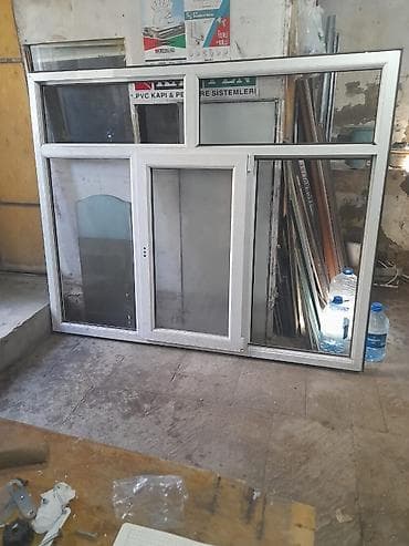 Plastik pencere ikinci eldir - Material: ağ PVC profil -