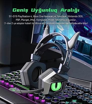 SY-G15 oyun qulaqlığı - Geniş uyğunluq: PlayStation 4, Xbox One
