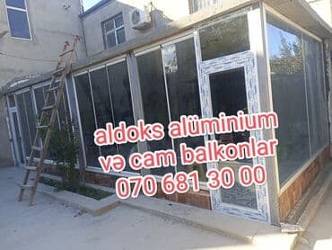 pencere islenmis: Şüşə fasad sistemi tam zəmanətli cam balkon və müasir binalar üçün — 2