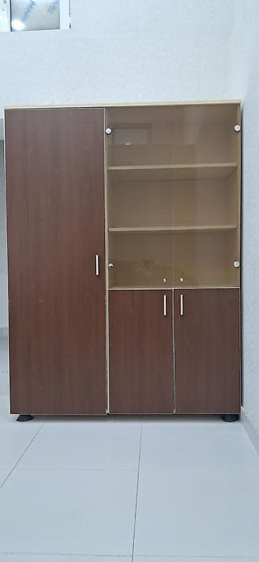 Ofis/ev üçün çoxfunksiyalı şkaf-vitrin - Material: laminat/MDFlam