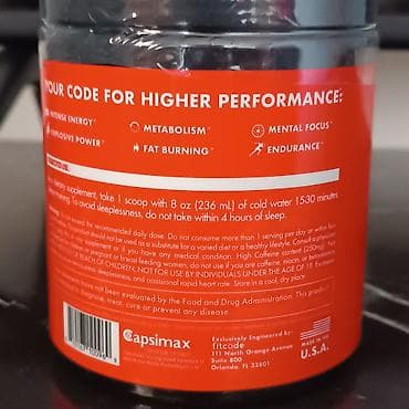 İdman və istirahət: Fitcode VS Versus Energy Pre-Workout – Cherry Limeade dadı Məhsulun — 5