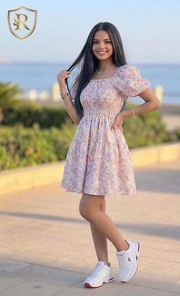 qadin yay etirleri: Qadın geyimləri – yay donları kolleksiyası - Model 1: A-ksətli, dizə — 9