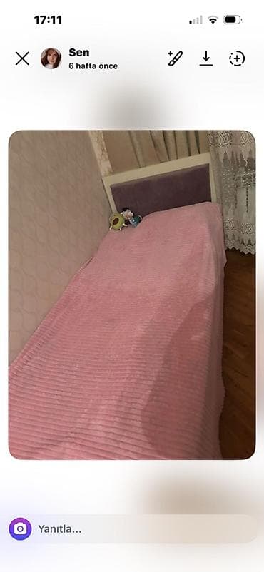 Uşaq mebeli: Tək nəfərlik çarpayı - Ölçü: təxmini 90x190 sm (tək nəfərlik). - — 1