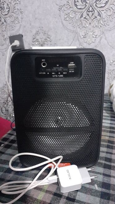 GTS-1286 portativ akustik sistem - Girişlər: USB fləş, TF (microSD)