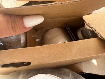 fincan üzərində çap: Çay dəsti, rəng - Ağ, Farfor, 6 nəfərlik — 3