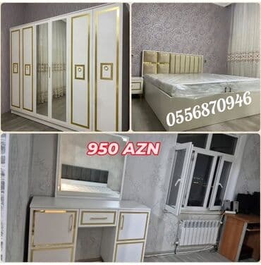 tek termo: İkinəfərlik çarpayı, Dolab, Termo, 2 tumba, Azərbaycan, Yeni — 28