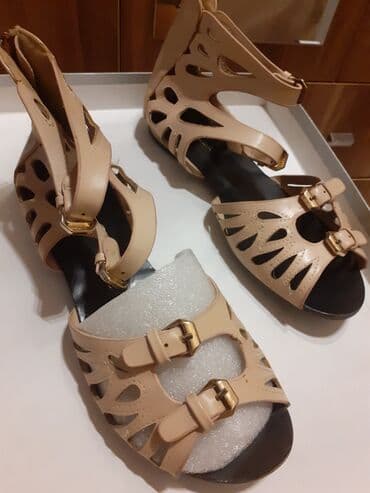 Çəkmələr: Ölçü: 39.5, rəng - Bej, İşlənmiş — 3