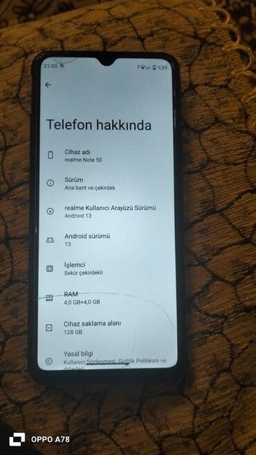 baku electronics elektrik sobalar: Realme Note 50, 128 GB, rəng - Boz, Barmaq izi, İki sim kartlı — 6