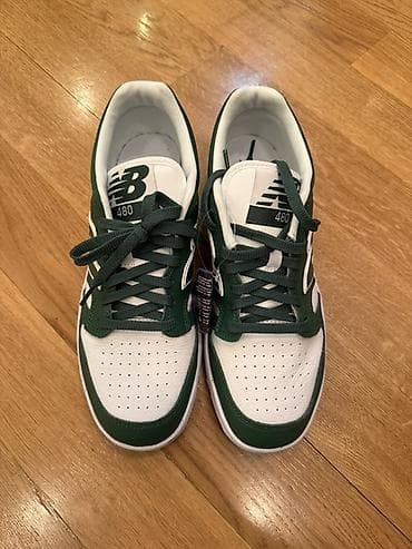 New Balance 480 idman ayaqqabısı - Rəng: tünd yaşıl/ağ (iki rəngli) - — 1