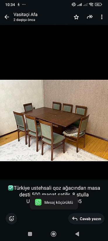 tək stul: 8 stul — 1