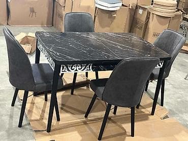 Mətbəx üçün, Yeni, Açılan, Dördbucaq masa, 4 stul