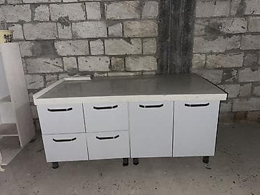 metbex dizayni: Az işlənmiş!!! Mətbəx alt dolabı – geniş iş səthli - Rəng: ağ - Üst — 2