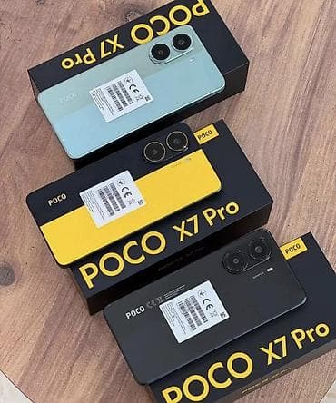 mini telefonlar: Poco X7 Pro, 256 GB, rəng - Qara, Barmaq izi — 1