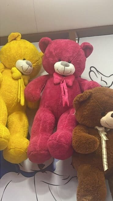 maşa və ayı konstruktorları: Böyük plyuş ayı oyuncaqları - Rənglər: çəhrayı, sarı, qəhvəyi - — 1