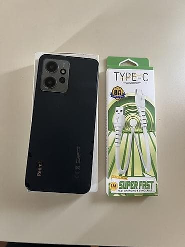 telef: Redmi Note 12, 128 GB, rəng - Qara, Sensor, Face ID — 3