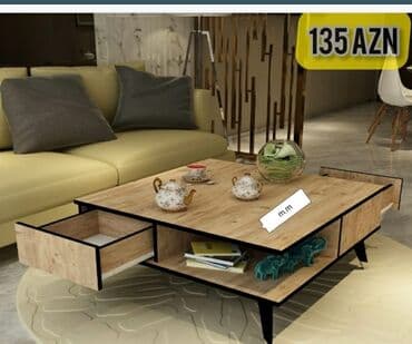 Masalar: Jurnal masası, Yeni, Açılmayan, Laminat, Dördbucaq masa — 7