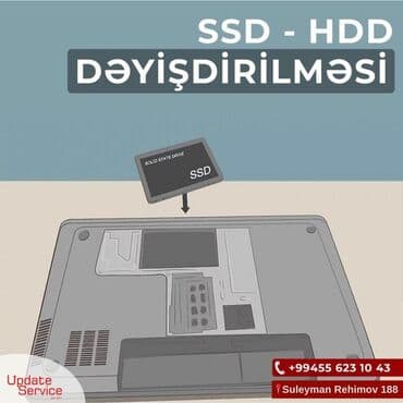 bluetooth komputer: SSD və HDD-lərin dəyişdirilməsi xidməti. Kompüterlərin yaddaşını — 1
