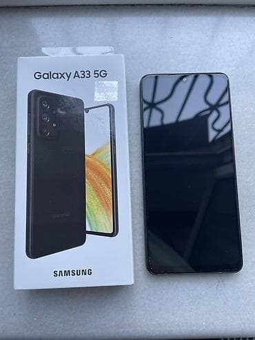 samsunq telfon: Samsung Galaxy A33 5G, 128 GB, rəng - Qara, Barmaq izi — 1