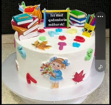 Tərəvəzlər: Tematik tortlar – fərdi dizayn - Yeni il tortu: ağ krem örtüklü — 4