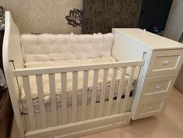 mdf satışı: Qız üçün, İşlənmiş, Dördbucaq, Beşik, Dəstsiz, Matrassız, Yellənmə mexanizmsiz — 1