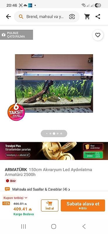 Akvarium aksessuar və ləvazimatları: ARMATÜRK 150 sm Akvarium LED Aydınlatma Armatürü - Ölçü: 150 sm - — 3