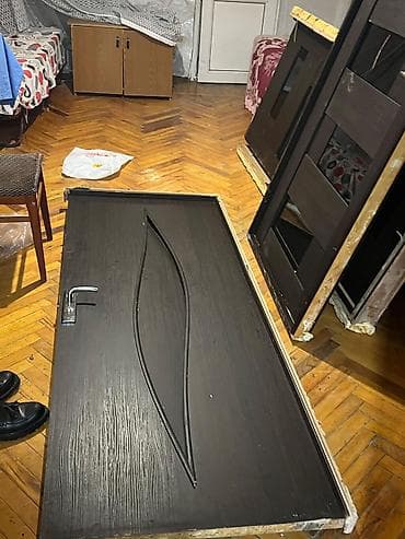 dəftərxana ləvazimatları: Daxili qapılar dəsti 2 m hündürlüyü 0.80 sm eni - Rəng: tünd qəhvəyi — 2