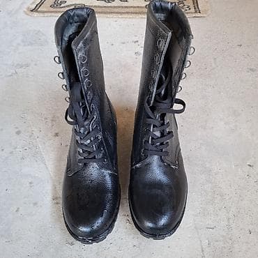 rezin bot: Yeni hərbi/qış botları – 44-45 razmer Mətn: Təzə, 1 dəfə belə — 1