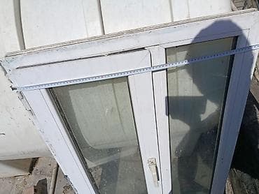 İşlənmiş İkiqat şüşə paketi Plastik pəncərə, Еni: 80 sm, Uzunluğu: 112 sm — 2