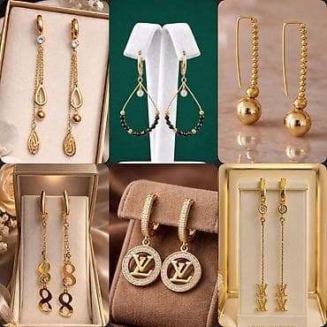 Sırğa, Sarı qızıl, 585 Əyar, 3 g, Ünvandan götürmə — 1
