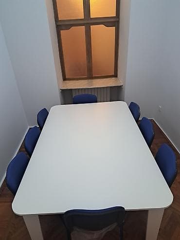 islenmis plastik stol stul: Ofis və tədris mebeli dəsti (qiymetler razılaşma yolu ile) -Mavi ofis — 2