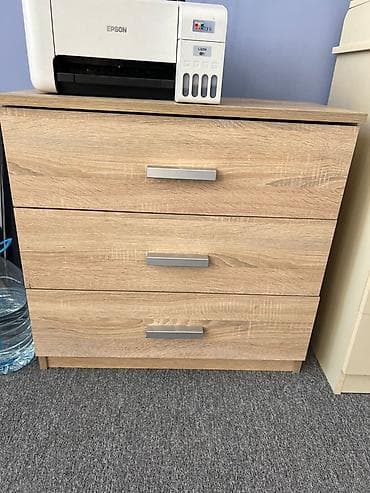 paris mebel gence: Ofis mebelləri dəsti - İş masası: Kompakt ölçülü, taxta teksturalı — 2