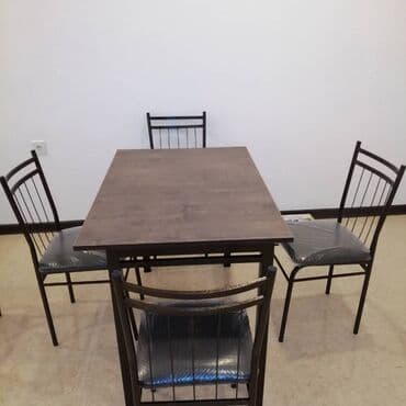 miz ustul: Mətbəx üçün, Yeni, Qatlanmayan, Stul — 11