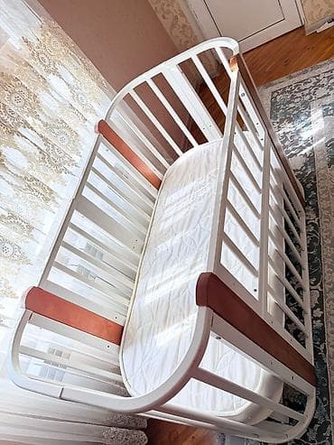 kunc divan metbex: Oğlan və qız üçün, Yumru, Beşik, Dəstsiz, Matras ilə, Yellənmə mexanizmsiz — 2