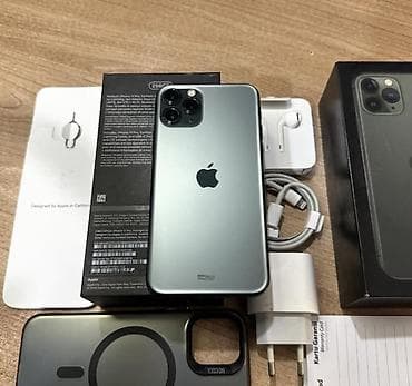 iphone 6 gəncə: IPhone 11 Pro, 256 GB, Matte Midnight Green, Zəmanət, Simsiz şarj, Face ID — 1
