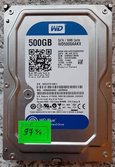 Monitorlar: Personal kompüter üçün HDD - sərt disk - hard disk 500GB 97% HDD - — 1