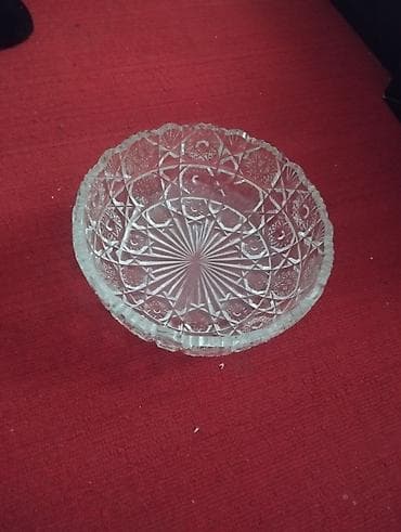 karaca bohemia crystal: Dekorativ masa qabları dəsti - Mavi şüşə meyvə/qəlyanaltı qabı — 2