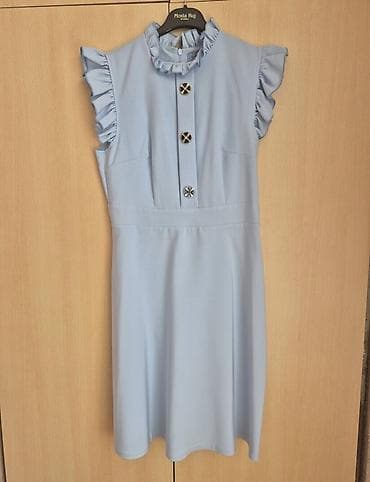 Açıq mavi rəngdə zərif qadın donu - Marka: Moda Ruj (askıda etiket) - — 1