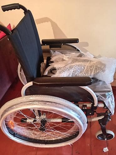 Təkərli əlil arabası - Yüngül və möhkəm metal gövdə - Arxa hissədə