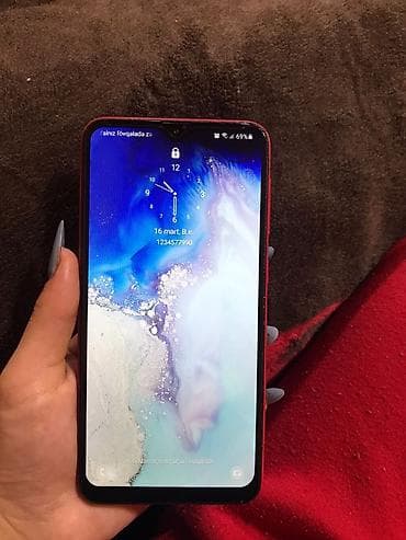 Мобильные телефоны и аксессуары: Samsung Galaxy A10, 32 ГБ, цвет - Красный, Две SIM карты — 2