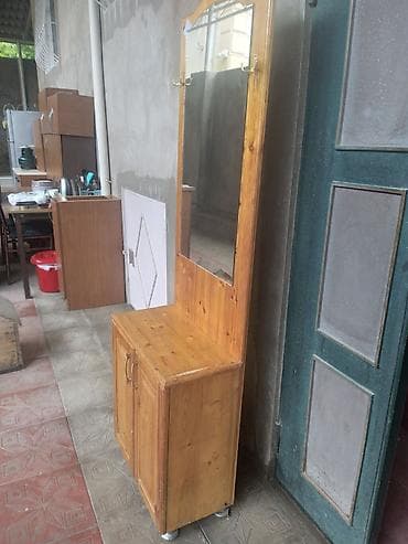 2el dolablar: 2 qapılı, Güzgülü, Qəhvəyi, Digər material, Açılan, Düz dolab — 5