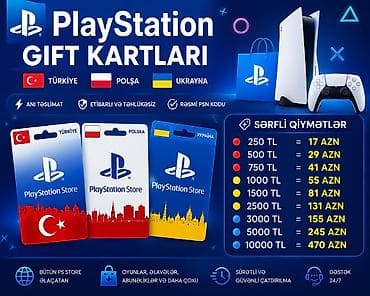 plesdeşn: 🎮 PlayStation Gift Kartları 🌍 🇹🇷 Türkiyə • 🇵🇱 Polşa • 🇺🇦 Ukrayna ⚡ — 2