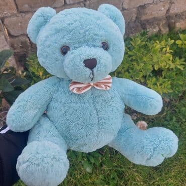 Коляски: Məhsul: Yumşaq oyuncaq ayı - Rəng: açıq mavi/şəffaf firuzə tonları - — 1