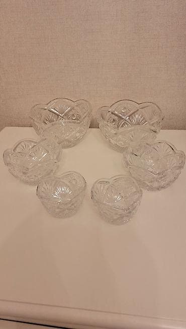 neman xrustal: Qedimi xrustal dest.6si birlikde 35azn Kristal qab dəsti - Material — 1
