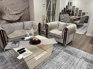 stull: Modern qonaq otağı və yemək dəsti - Yemək masası: düzbucaqlı formalı — 4