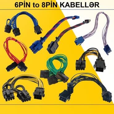 Noutbuklar üçün örtük və çantalar: Kabellər "6pin Original" ⭐6pin to 8pin GPU 15sm – 5 AZN ⭐6pin to 8pin — 1