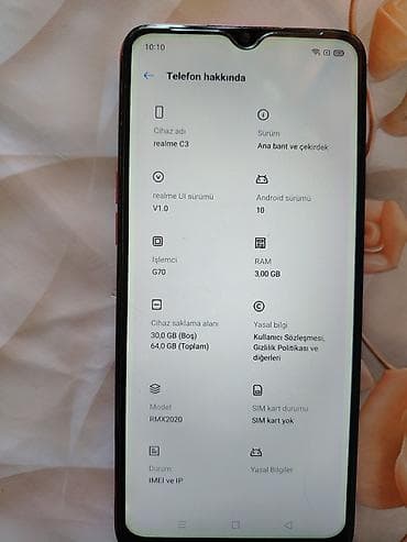 xiomi redmi 8: Realme C3, 64 GB, rəng - Qırmızı, Barmaq izi — 3