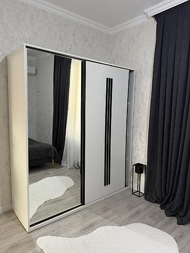 sultan kunc divan: 2 qapılı, Güzgülü, Ağ, Digər material, Kupe, Düz dolab — 1