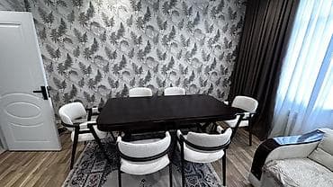 ofis stulları: Qonaq otağı üçün, Açılmayan, Dördbucaq masa, 6 stul — 1